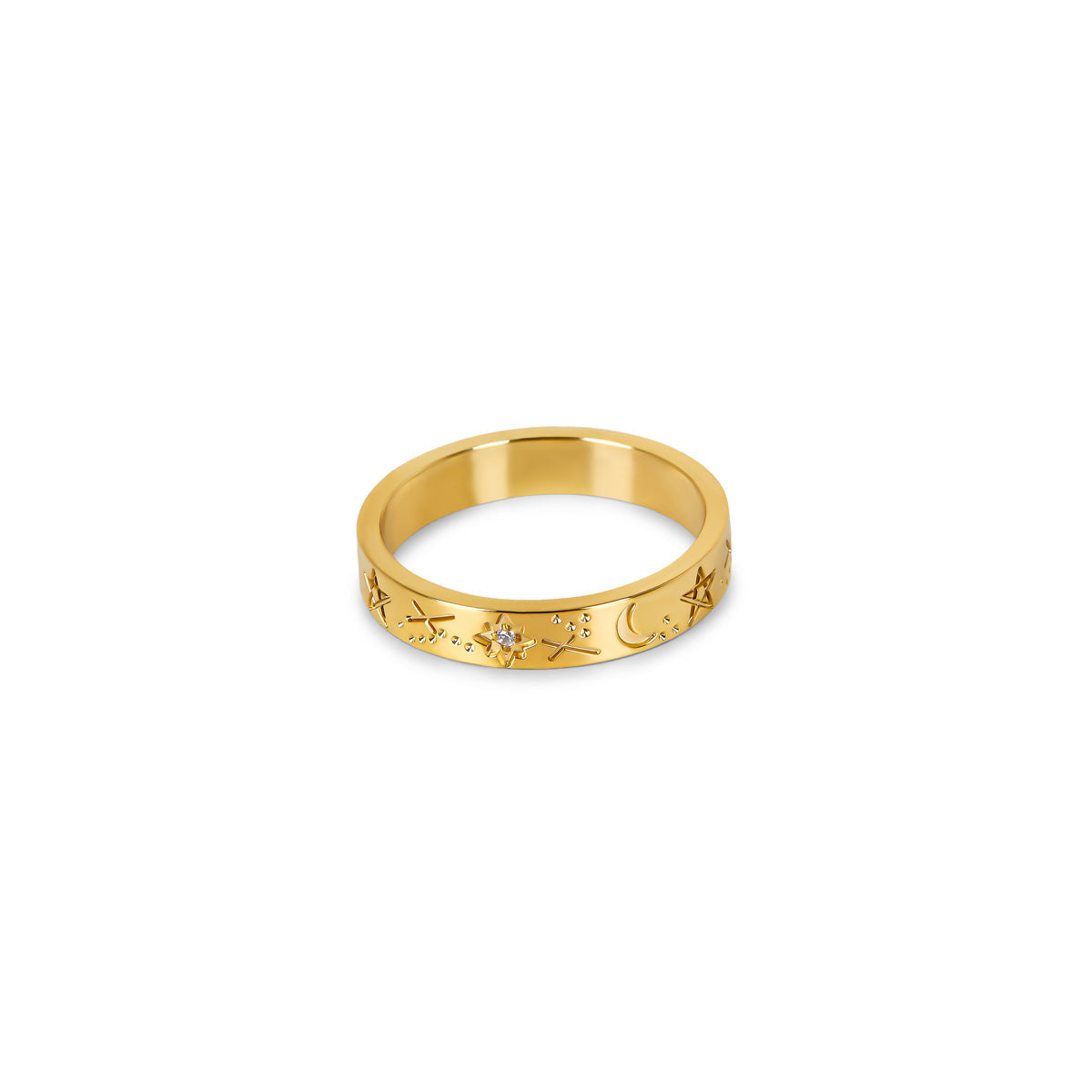 Ineos Stone Ring - Złoty