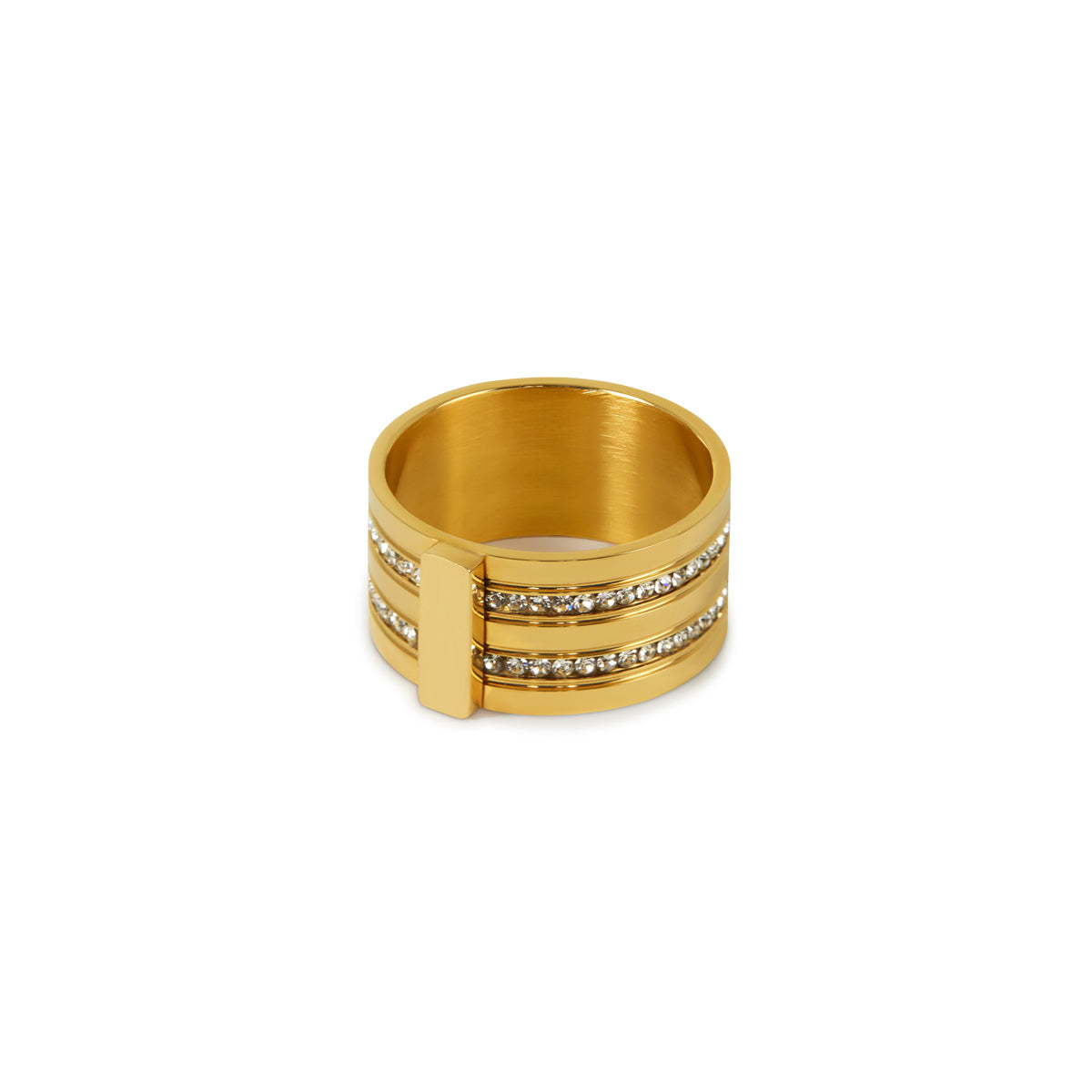 Pierścionek Caviar Stack - Złoty