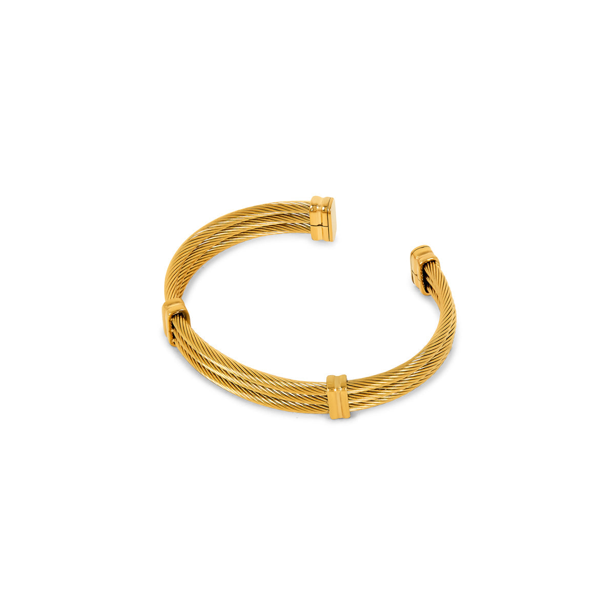 Bransoletka Bangle Wire Stack - Złota