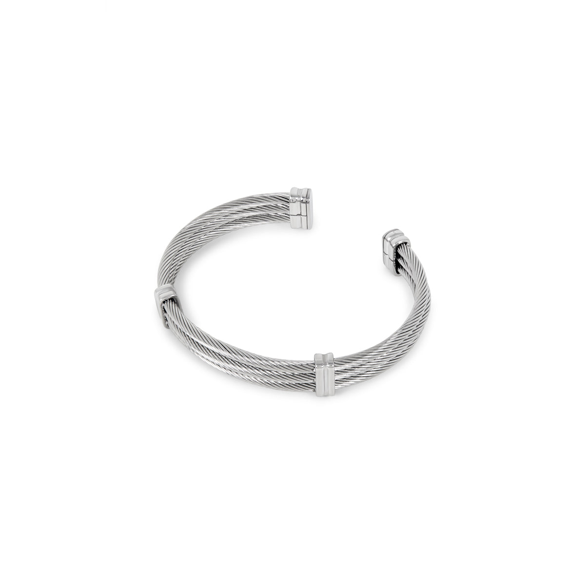 Bransoletka Bangle Wire Stack - Srebrna