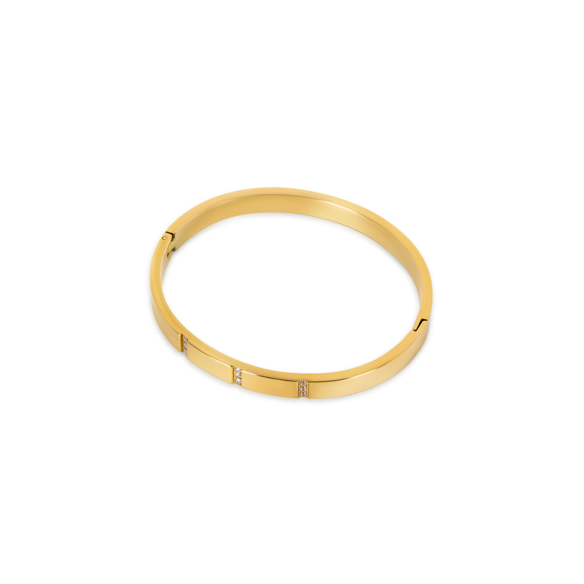 Bransoletka Bangle z Kamieniami - Złota