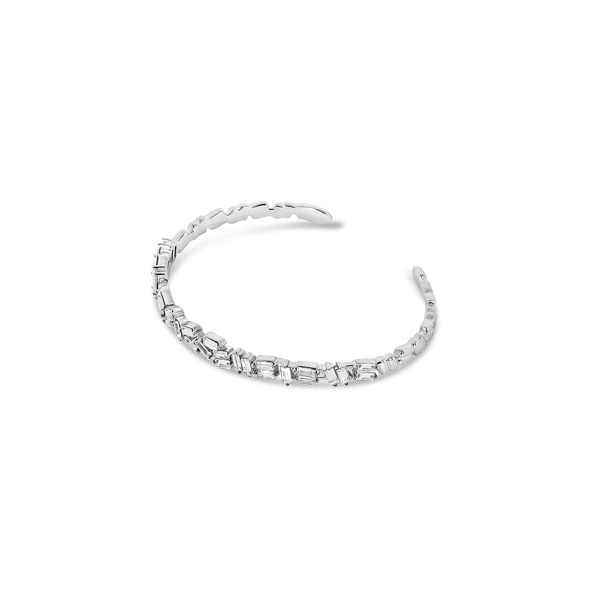 Bransoletka Stone CZ Baguette Cut - Srebrna