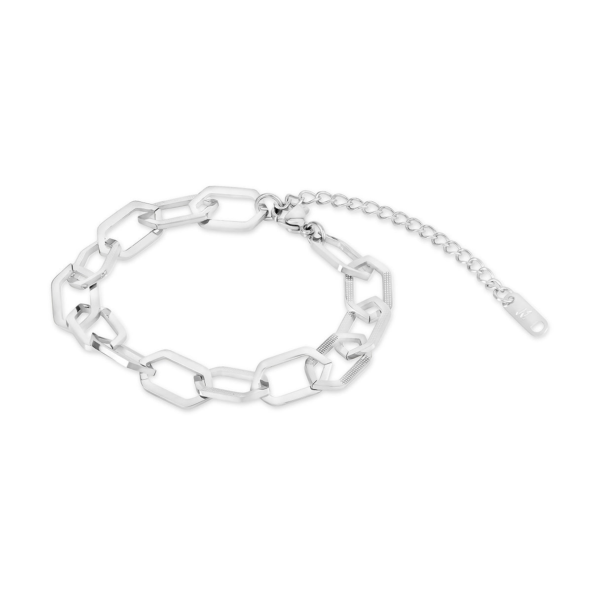 Bransoletka Hex Chain - Srebrna