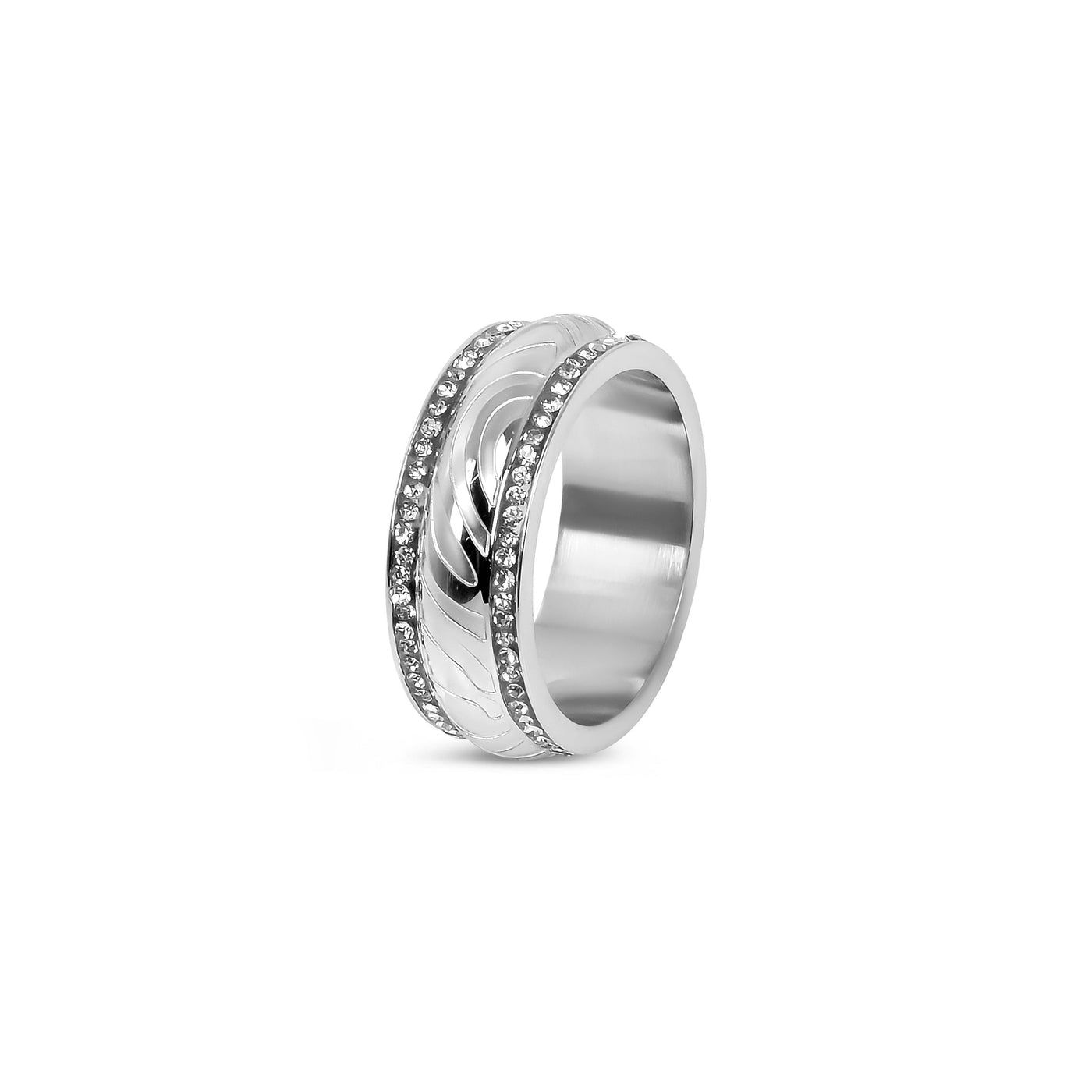 Paphos Luxe Stone Ring - Srebro