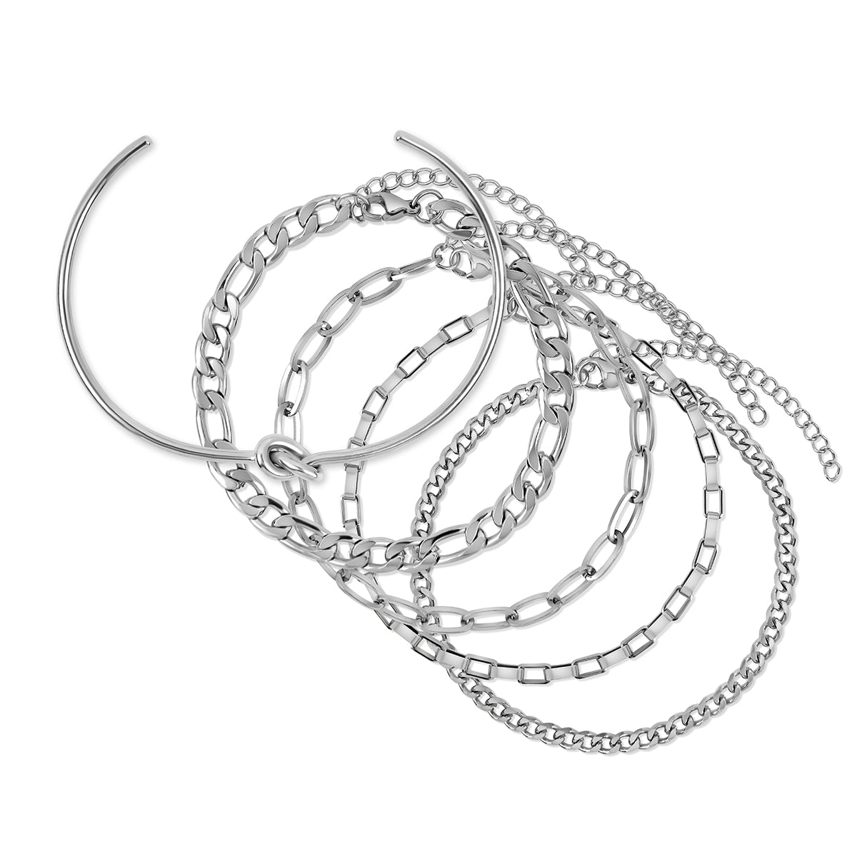 Zestaw Bransoletek Essentials 2 - Srebrny