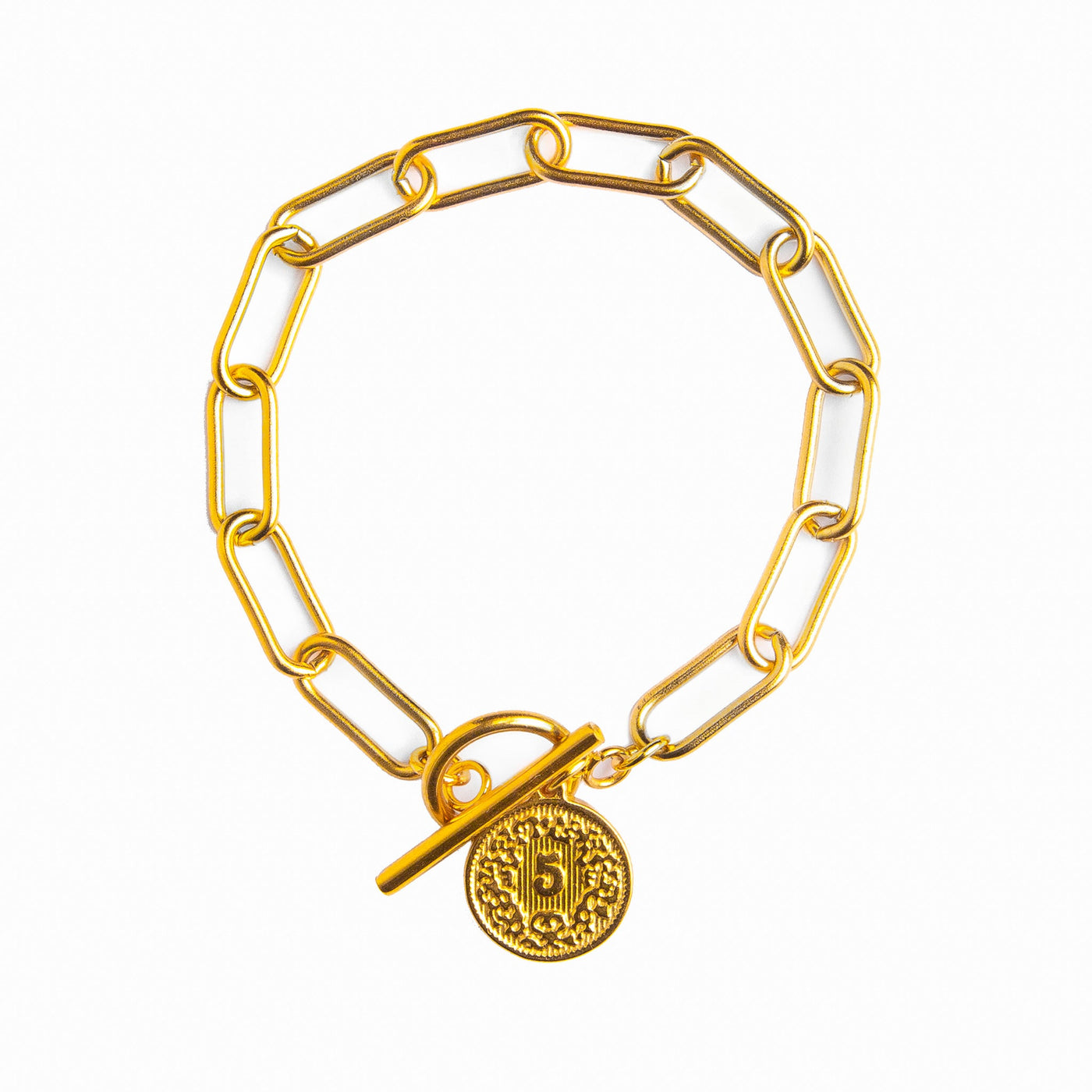 Bransoletka T Bar Coin - Złota