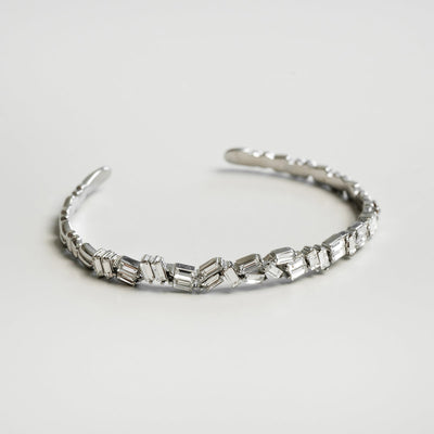 Bransoletka Stone CZ Baguette Cut - Srebrna