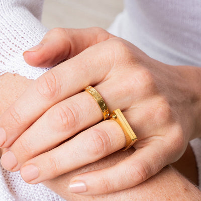 Ineos Stone Ring - Złoty