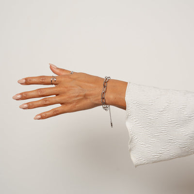 Bransoletka Hex Chain - Srebrna