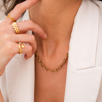 Naszyjnik Choker Cairo - Złoty