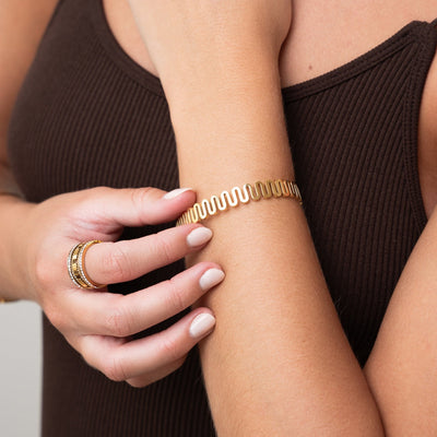 Bransoletka Bangle Ripple - Złota