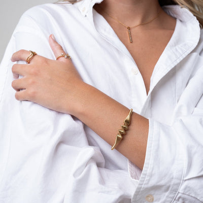 Bransoletka Wave Bangle - Złota