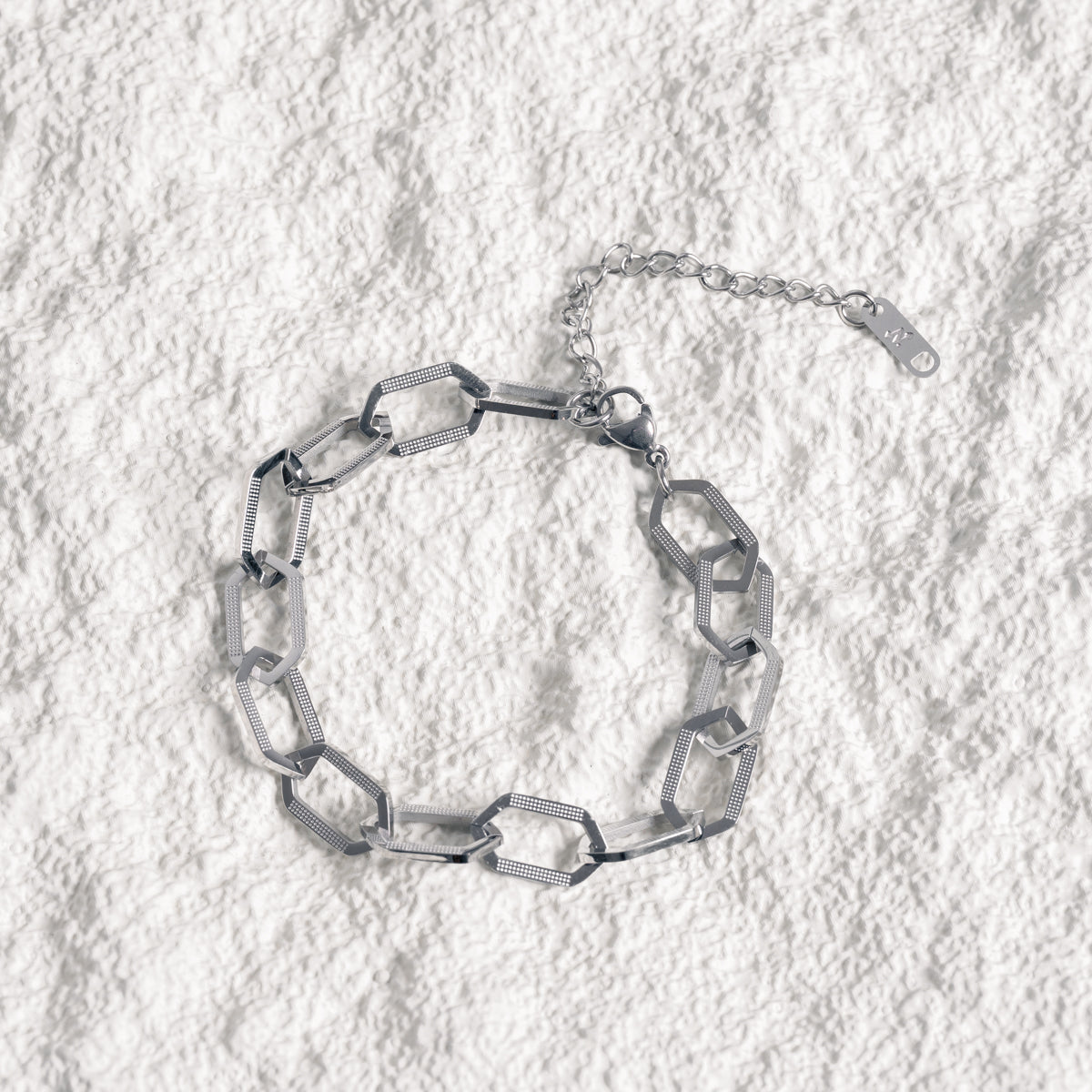 Bransoletka Hex Chain - Srebrna