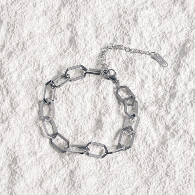 Bransoletka Hex Chain - Srebrna