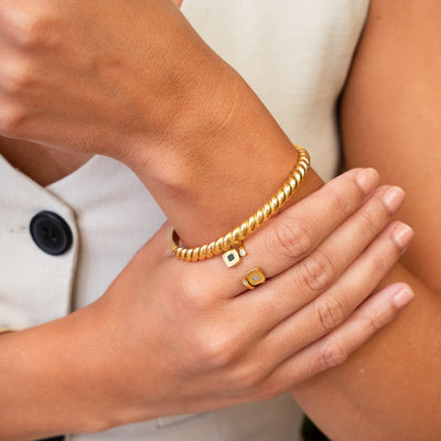 Bransoletka Bangle Croissant - Złota