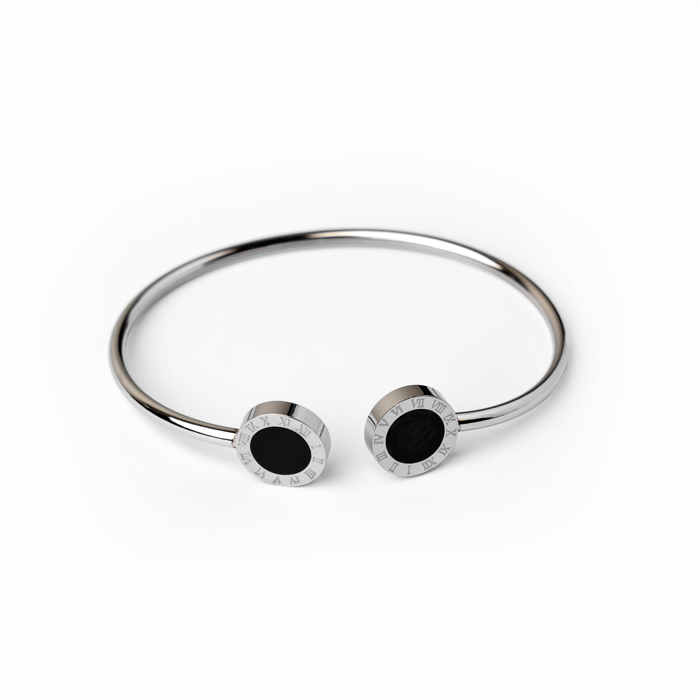 bransoletka bangle onyx - srebrna
