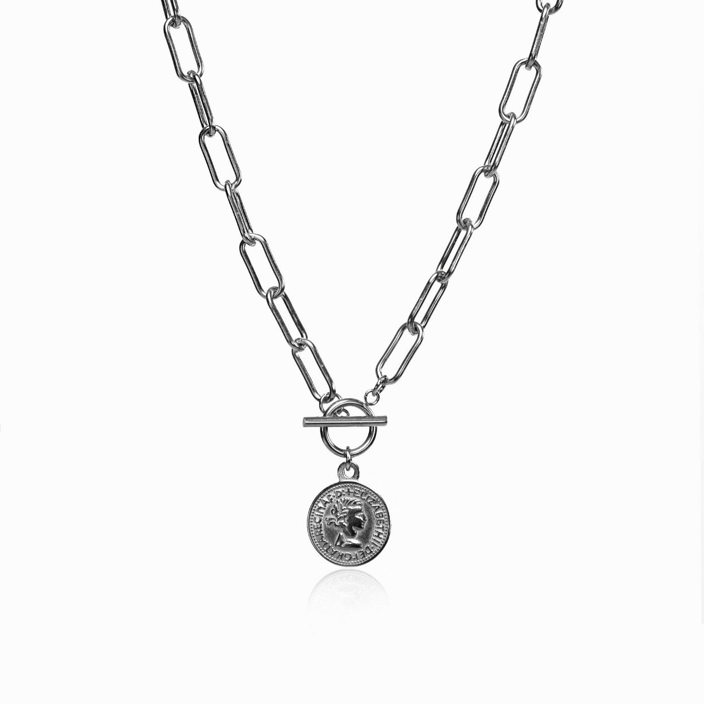 Naszyjnik Toggle 10 Cent - Srebrny